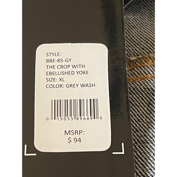 NWT Bebe The Crop With   EMBELLISHED YOKE Size XL - Picture 7 of 8